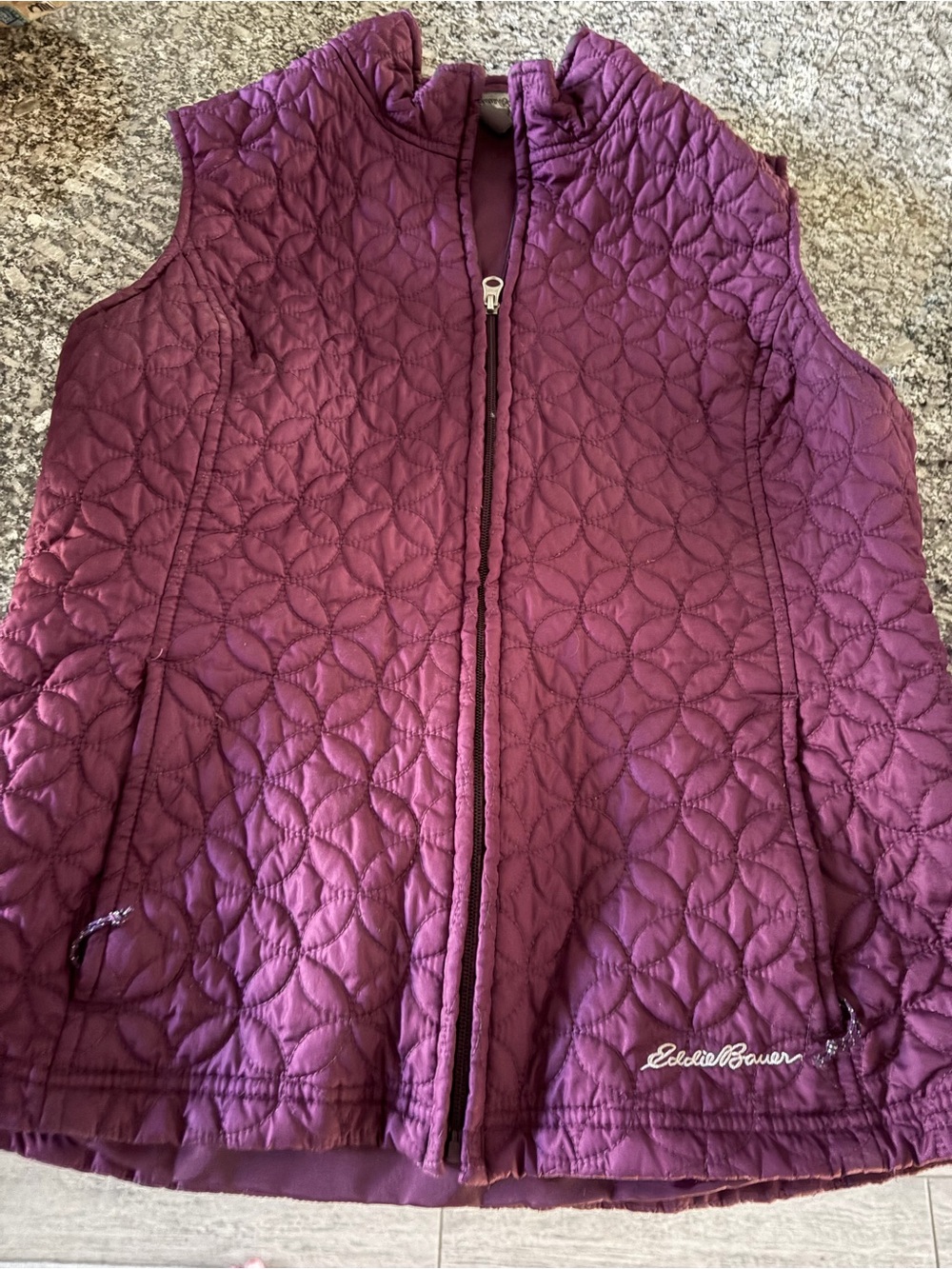 Eddie Bauer Quilted Vest in Plum